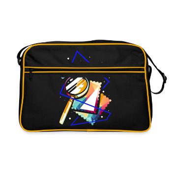 Philatélie polygone - Sac Retro - noir/or - Devant