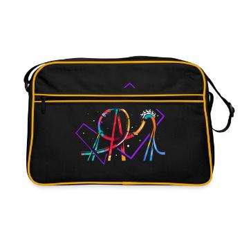 Polygone de montagnes russes - Sac Retro - noir/or - Devant