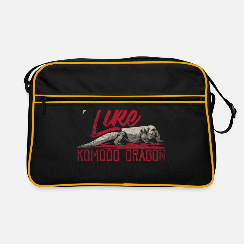 Komodo Dragon Geschenk Retro Tasche