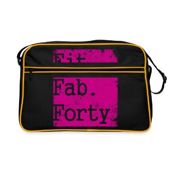 40th birthday - Retro Bag - black/gold - Front
