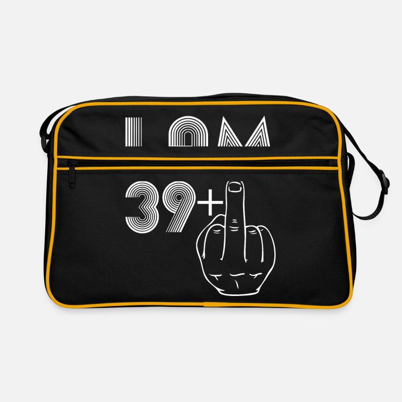 40th birthday - Retro Bag - black/gold