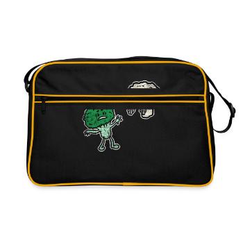 Broccoli cauliflower - Retro Bag - black/gold - Front