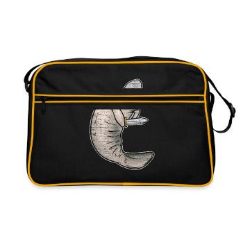 Manatee gift - Retro Bag - black/gold - Front