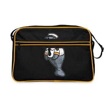 Manatee Captain - Retro Bag - black/gold - Front