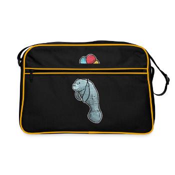 Cadeau de lamantin - Sac Retro - noir/or - Devant