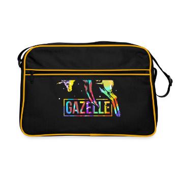 Polygone de gazelle - Sac Retro - noir/or - Devant