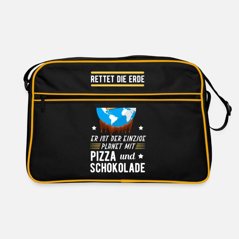 Klimawandel - Retro Tasche - Schwarz/Gold