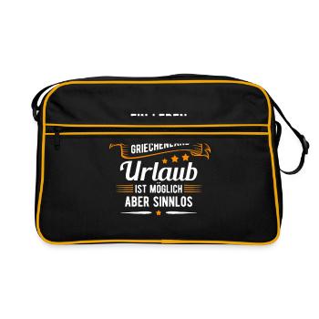 Griechenland - Retro Tasche - Schwarz/Gold - Vorne