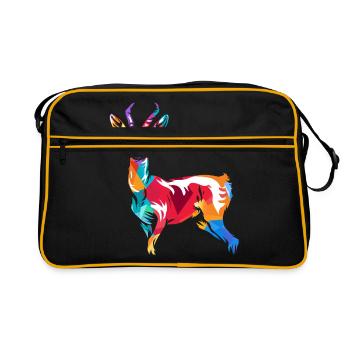Polygone de gazelle - Sac Retro - noir/or - Devant