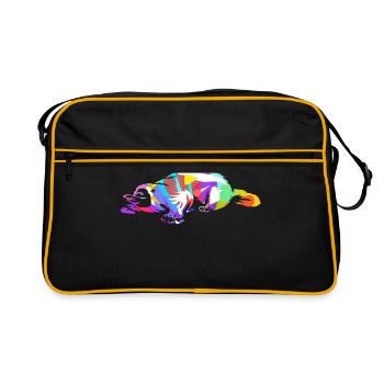 Cadeau ornithorynque - Sac Retro - noir/or - Devant