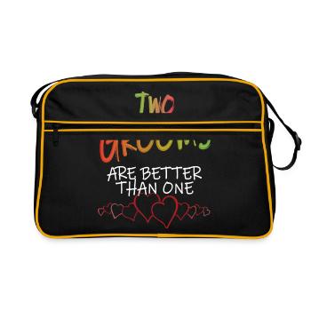 Gay wedding - Retro Bag - black/gold - Front