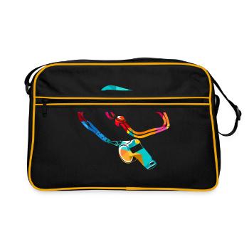 Polygone de professeur d'éducation physique - Sac Retro - noir/or - Devant