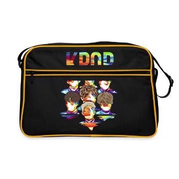 K-pop boyband cadeau - Sac Retro - noir/or - Devant