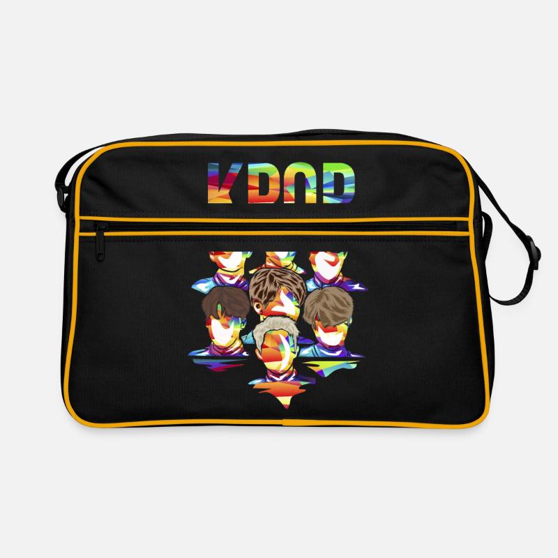 K-pop Boyband Geschenk - Retro Tasche - Schwarz/Gold