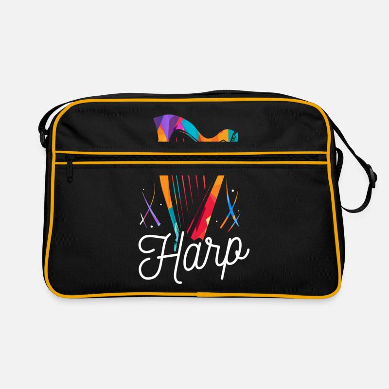 harpe - Sac Retro - noir/or