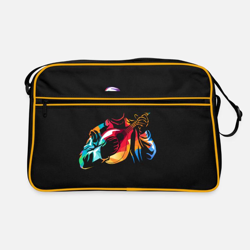 Mandoline - Retro Tasche - Schwarz/Gold