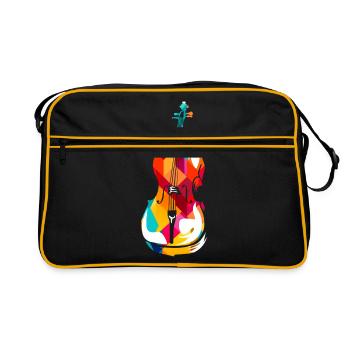 Polygone de violoncelle - Sac Retro - noir/or - Devant