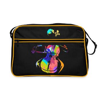 Cadeau de violoncelle - Sac Retro - noir/or - Devant