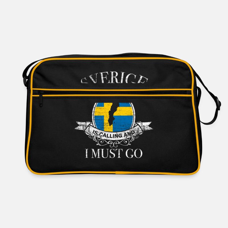 Sverige - Sac Retro - noir/or