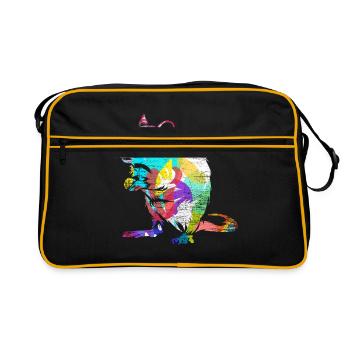 Cadeau de rat - Sac Retro - noir/or - Devant