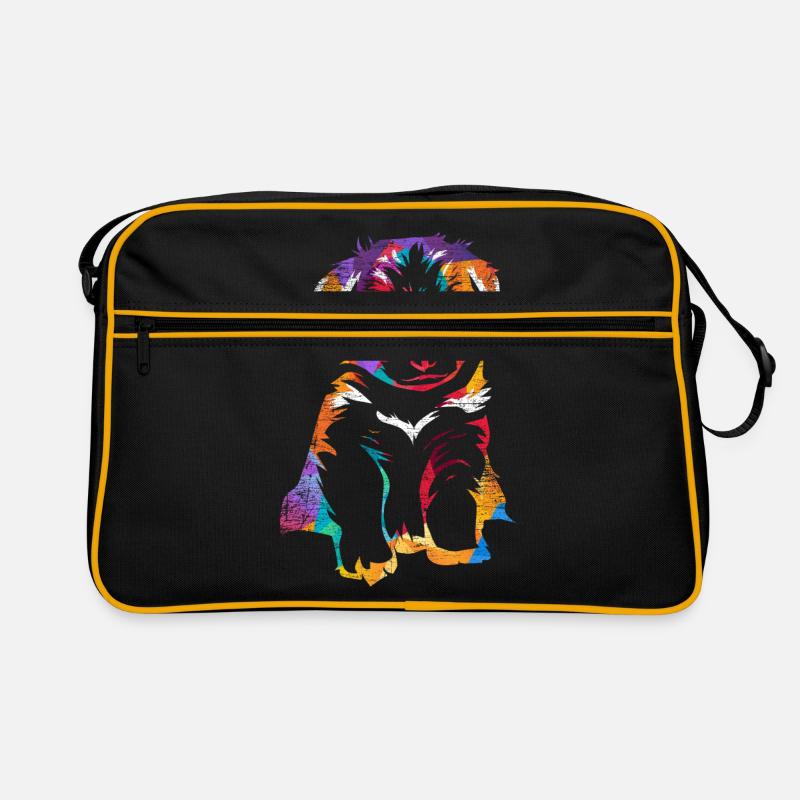 Border collie - Sac Retro - noir/or