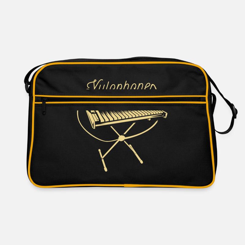 Cadeau de xylophone - Sac Retro - noir/or