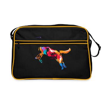 Rottweiler Polygone - Sac Retro - noir/or - Devant