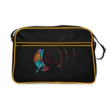 Cadeau Drum n Bass - Sac Retro - noir/or - Devant