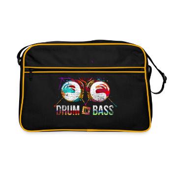 Cadeau Drum n Bass - Sac Retro - noir/or - Devant