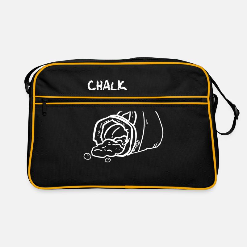 Bouldern - Retro Tasche - Schwarz/Gold