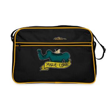 Marie Curie Physicist Gift - Retro Bag - black/gold - Front