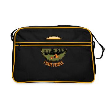 I hate people - I hate people camping - Retro Bag - black/gold - Front