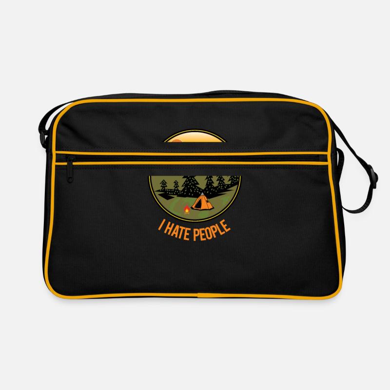 I hate people - I hate people camping Retro Bag