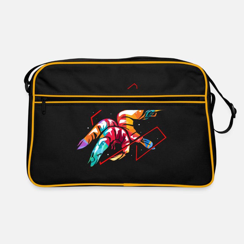 Garnelen Geschenk Retro Tasche