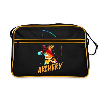 Cadeau de tir à l'arc - Sac Retro - noir/or - Devant