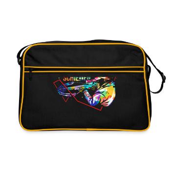 Armbrust Schiessen Geschenk - Retro Tasche - Schwarz/Gold - Vorne