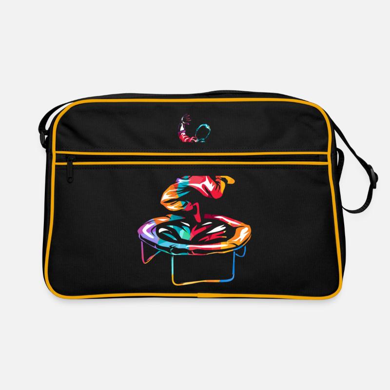 Trampolin - Retro Tasche - Schwarz/Gold