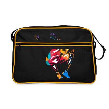 Parkour - Retro Tasche - Schwarz/Gold - Vorne