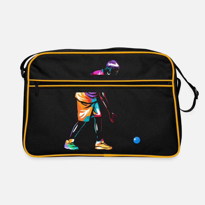 Boccia - Retro Tasche - Schwarz/Gold