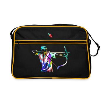 tir à l'arc - Sac Retro - noir/or - Devant