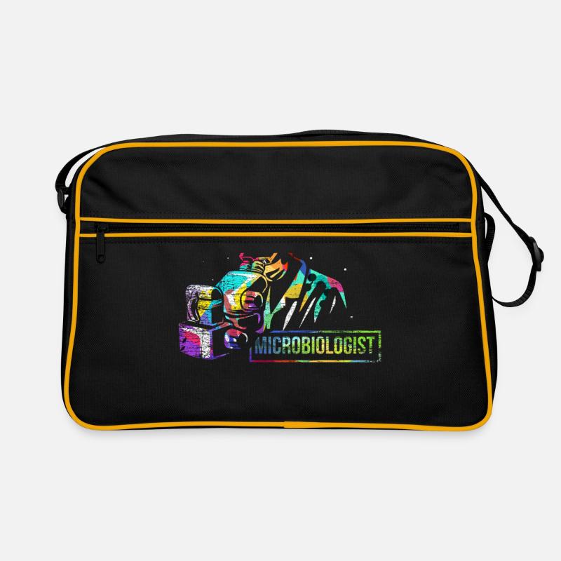 Cadeau microbiologiste - Sac Retro - noir/or