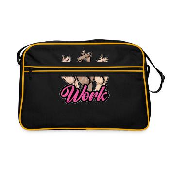Theater Hamilton Work Lustiges Geschenk - Retro Tasche - Schwarz/Gold - Vorne