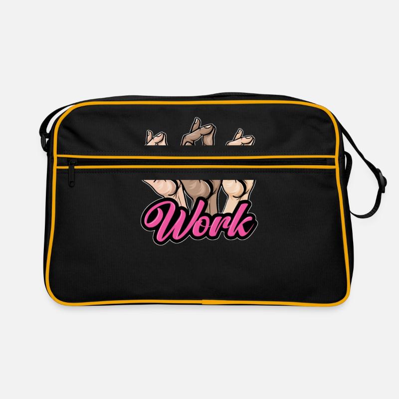 Theater Hamilton Work Lustiges Geschenk - Retro Tasche - Schwarz/Gold