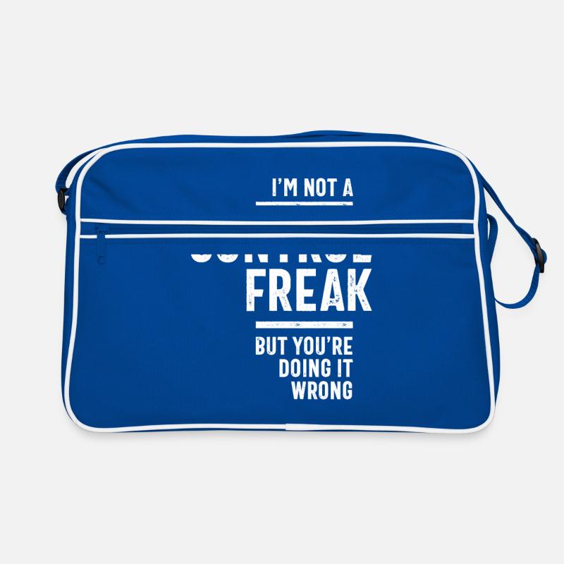Ich bin kein Kontrollfreak Retro Tasche