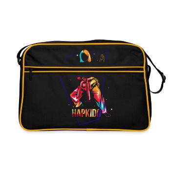 Hapkido Geschenk - Retro Tasche - Schwarz/Gold - Vorne