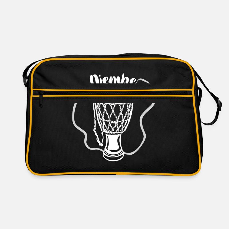 Djembe Geschenk - Retro Tasche - Schwarz/Gold
