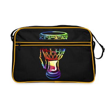 Tambour de djembé - Sac Retro - noir/or - Devant