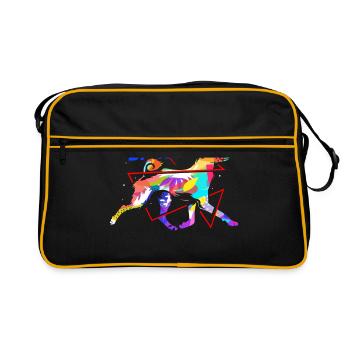 Cadeau Basenji - Sac Retro - noir/or - Devant