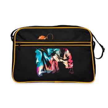 Aikido - Retro Tasche - Schwarz/Gold - Vorne