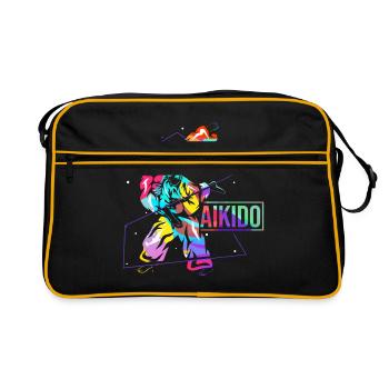 Aikido - Retro Tasche - Schwarz/Gold - Vorne